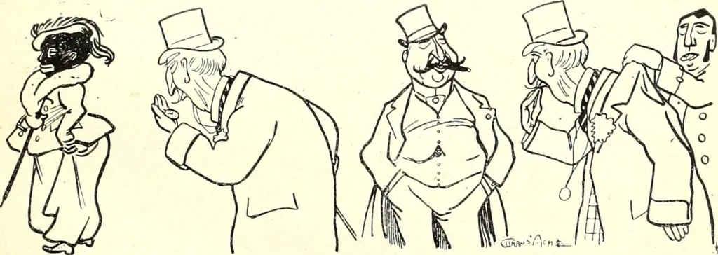 An illustration from Les maitres humoristes : les meilleurs dessins : les meilleurs légendes, 1905, leaf 20
