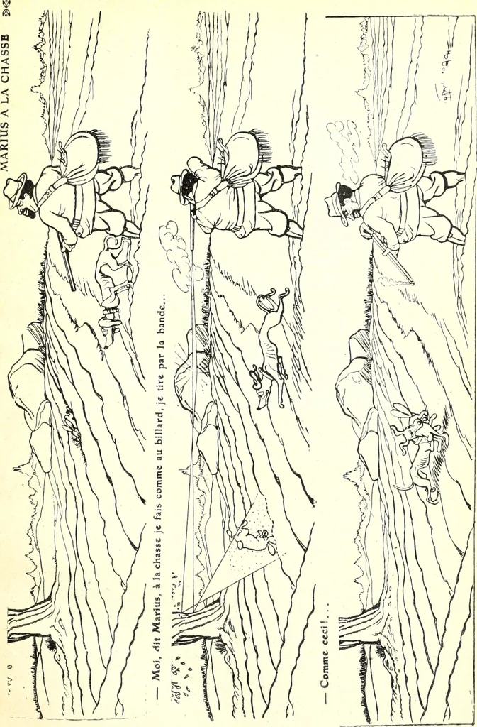 An illustration from Les maitres humoristes : les meilleurs dessins : les meilleurs légendes, 1905, leaf 24