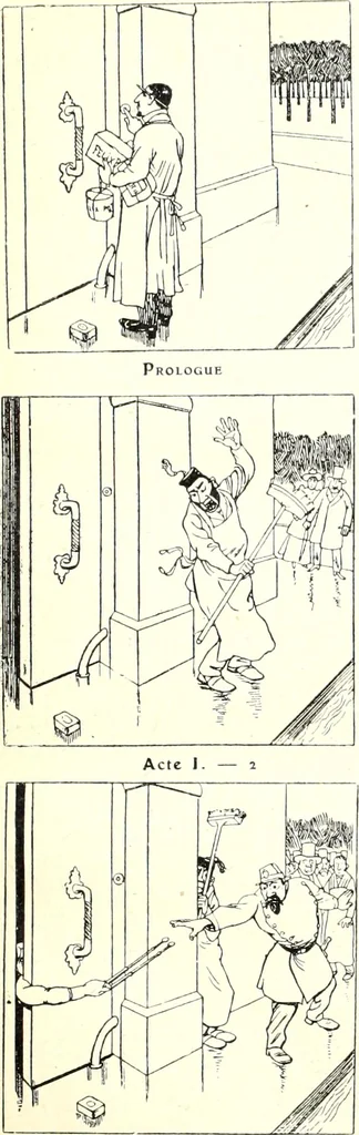An illustration from Les maitres humoristes : les meilleurs dessins : les meilleurs légendes, 1905, leaf 34
