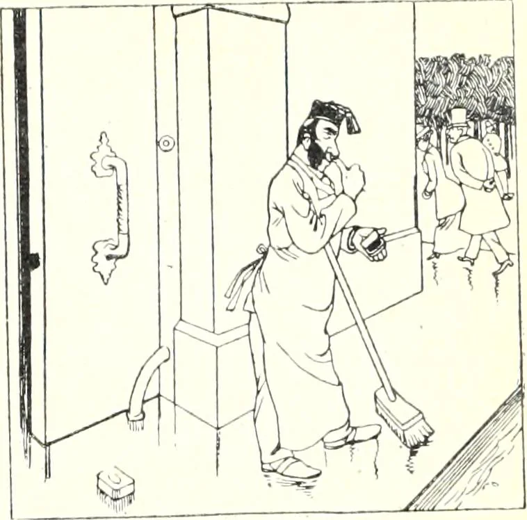 An illustration from Les maitres humoristes : les meilleurs dessins : les meilleurs légendes, 1905, leaf 34