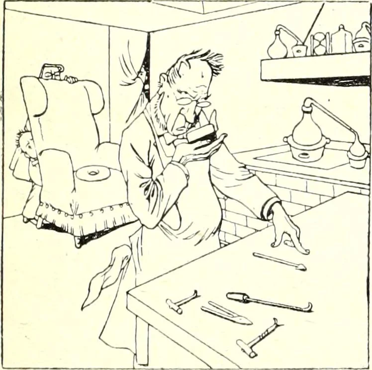 An illustration from Les maitres humoristes : les meilleurs dessins : les meilleurs légendes, 1905, leaf 36