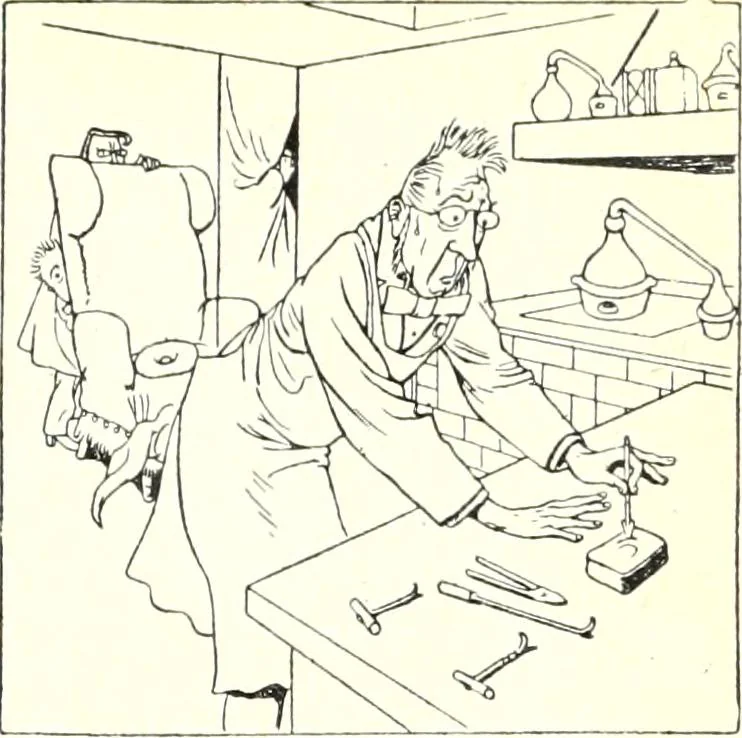 An illustration from Les maitres humoristes : les meilleurs dessins : les meilleurs légendes, 1905, leaf 36