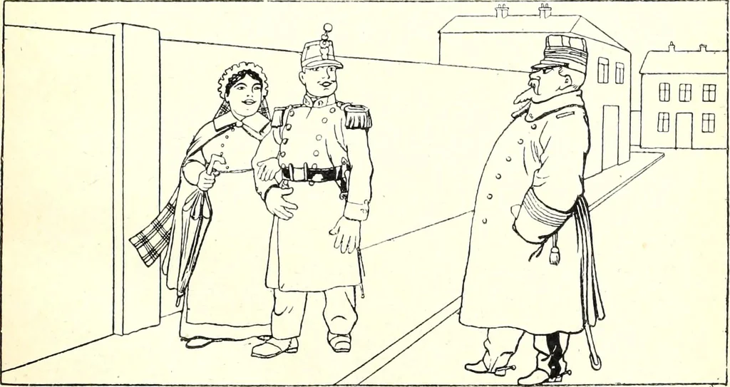 An illustration from Les maitres humoristes : les meilleurs dessins : les meilleurs légendes, 1905, leaf 38