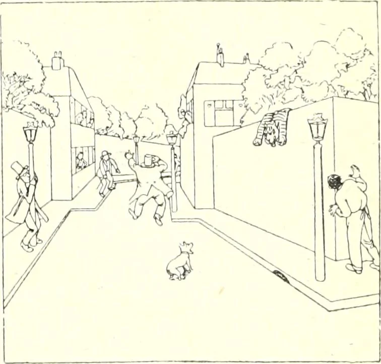 An illustration from Les maitres humoristes : les meilleurs dessins : les meilleurs légendes, 1905, leaf 40