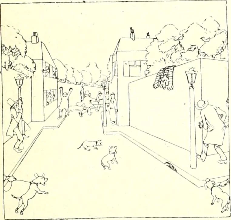 An illustration from Les maitres humoristes : les meilleurs dessins : les meilleurs légendes, 1905, leaf 40