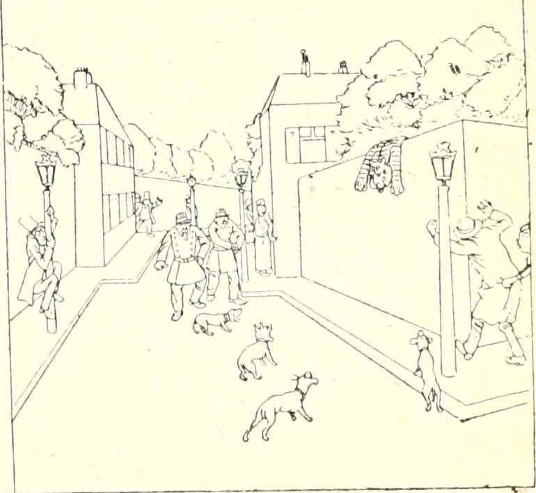 An illustration from Les maitres humoristes : les meilleurs dessins : les meilleurs légendes, 1905, leaf 40