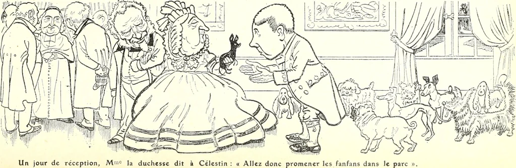 An illustration from Les maitres humoristes : les meilleurs dessins : les meilleurs légendes, 1905, leaf 46