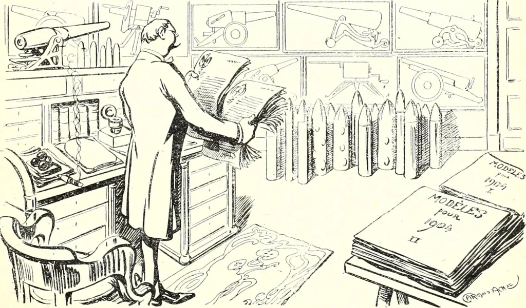An illustration from Les maitres humoristes : les meilleurs dessins : les meilleurs légendes, 1905, leaf 50