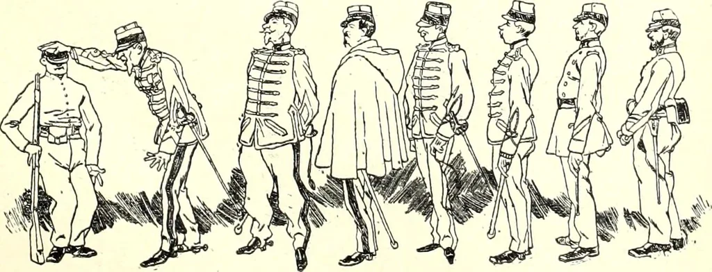 An illustration from Les maitres humoristes : les meilleurs dessins : les meilleurs légendes, 1905, leaf 52