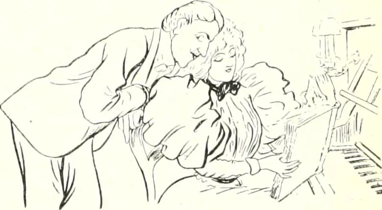 An illustration from Les maitres humoristes : les meilleurs dessins : les meilleurs légendes, 1905, leaf 70