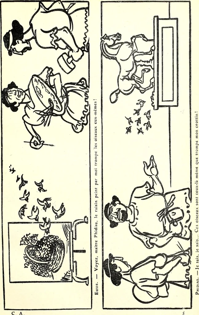 An illustration from Les maitres humoristes : les meilleurs dessins : les meilleurs légendes, 1905, leaf 72