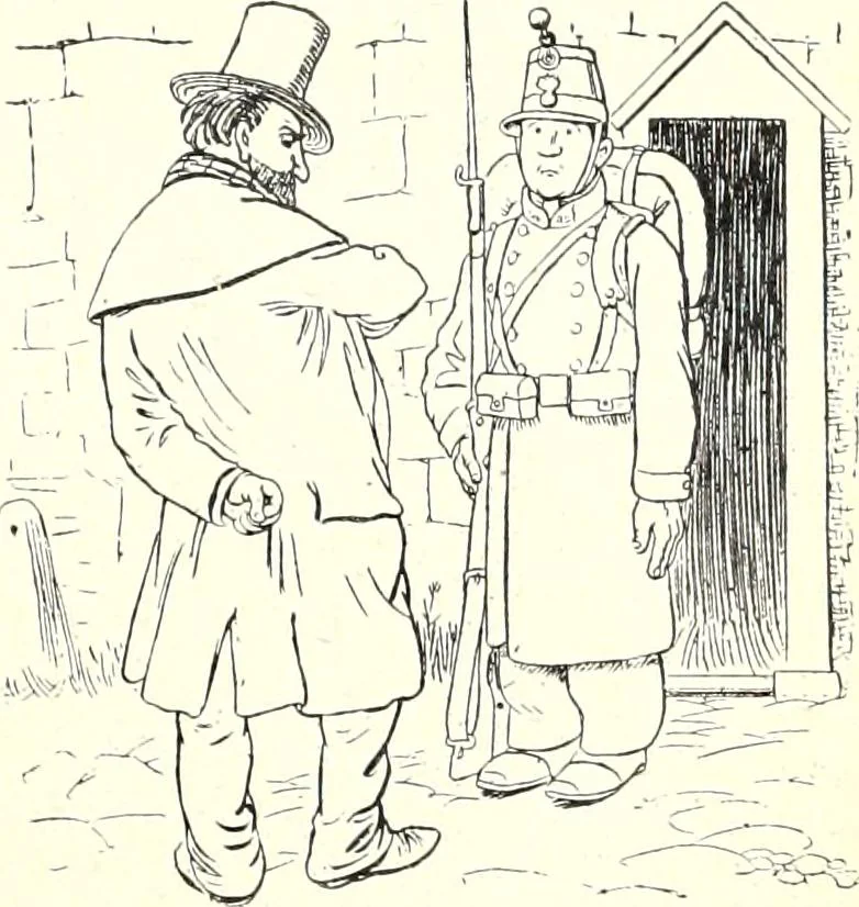 An illustration from Les maitres humoristes : les meilleurs dessins : les meilleurs légendes, 1905, leaf 74