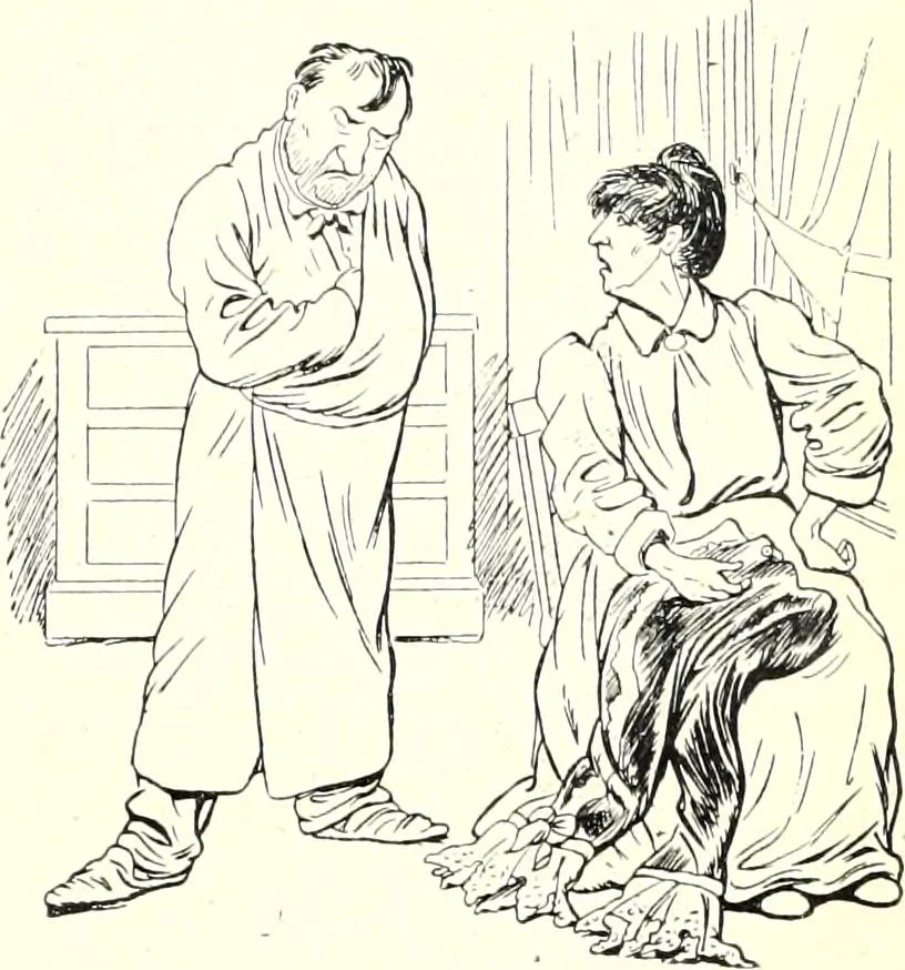 An illustration from Les maitres humoristes : les meilleurs dessins : les meilleurs légendes, 1905, leaf 76