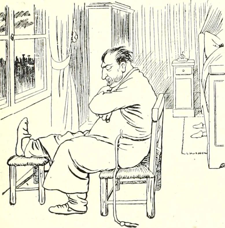 An illustration from Les maitres humoristes : les meilleurs dessins : les meilleurs légendes, 1905, leaf 78