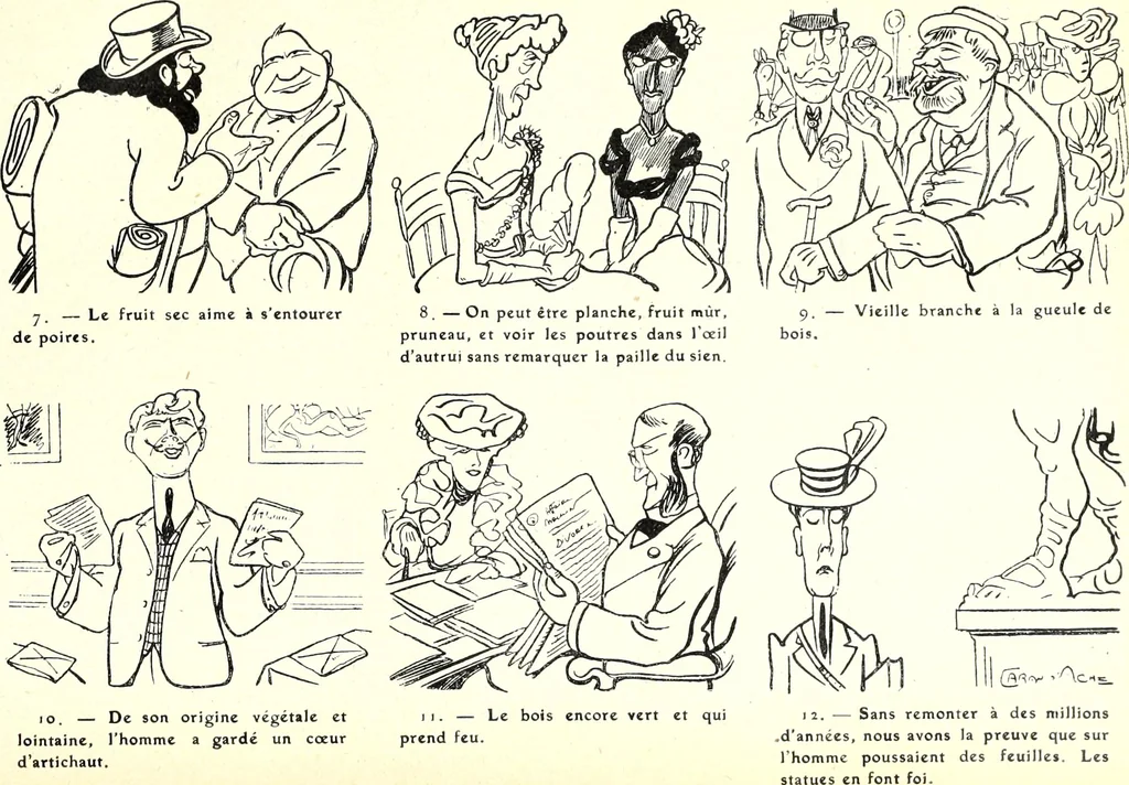 An illustration from Les maitres humoristes : les meilleurs dessins : les meilleurs légendes, 1905, leaf 82