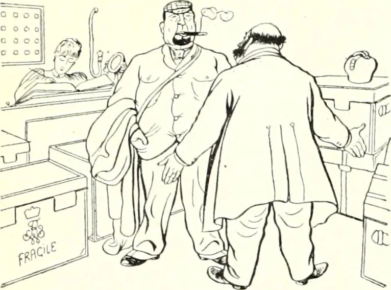 An illustration from Les maitres humoristes : les meilleurs dessins : les meilleurs légendes, 1905, leaf 86