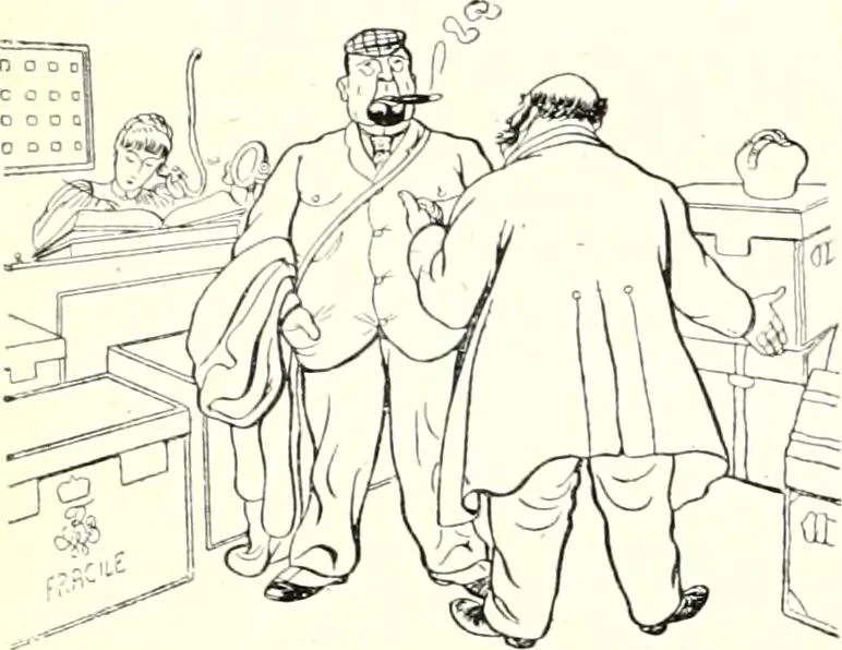 An illustration from Les maitres humoristes : les meilleurs dessins : les meilleurs légendes, 1905, leaf 86