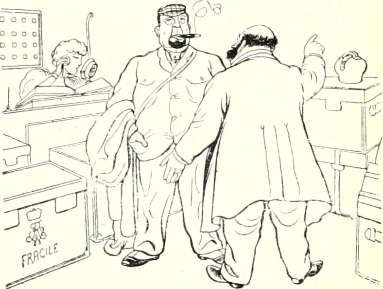 An illustration from Les maitres humoristes : les meilleurs dessins : les meilleurs légendes, 1905, leaf 86