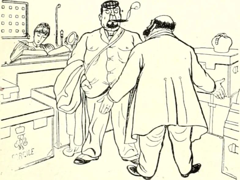 An illustration from Les maitres humoristes : les meilleurs dessins : les meilleurs légendes, 1905, leaf 86