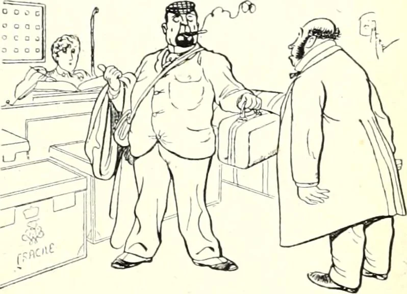 An illustration from Les maitres humoristes : les meilleurs dessins : les meilleurs légendes, 1905, leaf 86