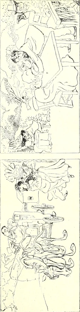An illustration from Les maitres humoristes : les meilleurs dessins : les meilleurs légendes, 1905, leaf 88