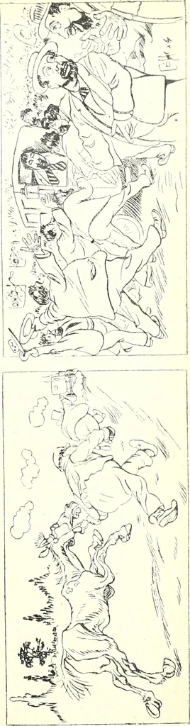 An illustration from Les maitres humoristes : les meilleurs dessins : les meilleurs légendes, 1905, leaf 90