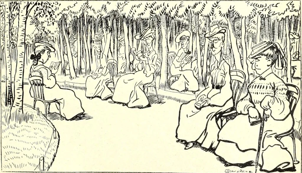 An illustration from Les maitres humoristes : les meilleurs dessins : les meilleurs légendes, 1905, leaf 92