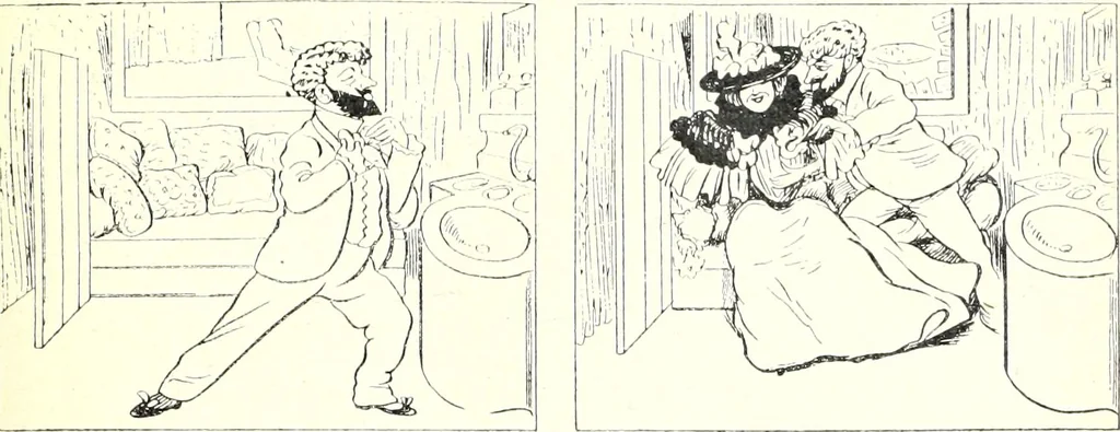 An illustration from Les maitres humoristes : les meilleurs dessins : les meilleurs légendes, 1905, leaf 94