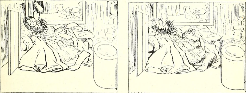 An illustration from Les maitres humoristes : les meilleurs dessins : les meilleurs légendes, 1905, leaf 94