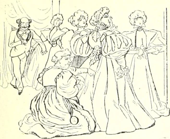 An illustration from Les maitres humoristes : les meilleurs dessins : les meilleurs légendes, 1905, leaf 98