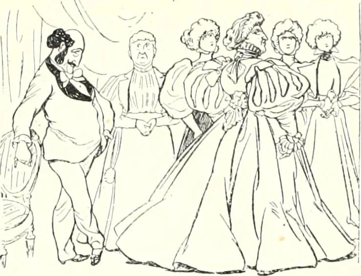 An illustration from Les maitres humoristes : les meilleurs dessins : les meilleurs légendes, 1905, leaf 98