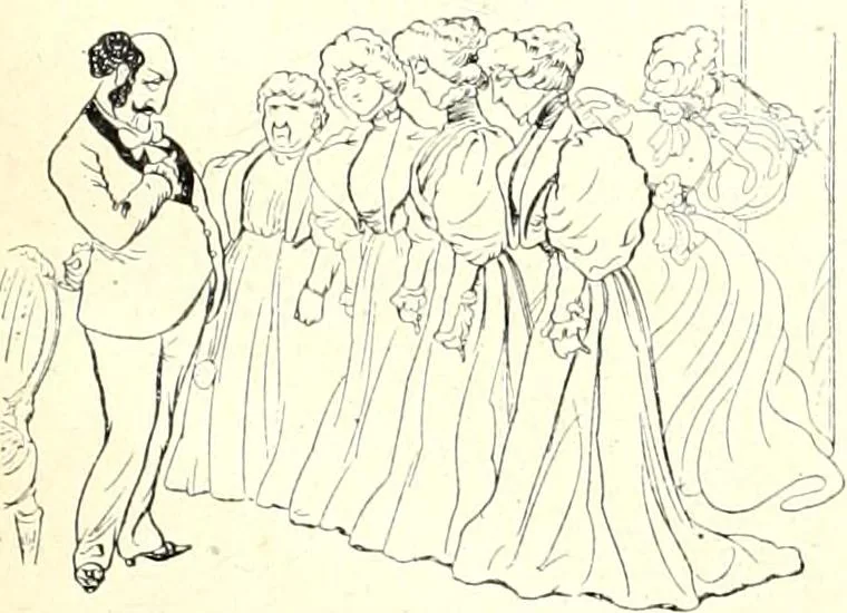 An illustration from Les maitres humoristes : les meilleurs dessins : les meilleurs légendes, 1905, leaf 98