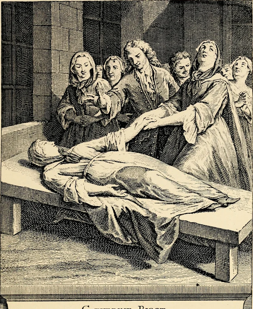 An illustration from Les maladies épidémiques de l'esprit; sorcellerie, magnétisme, morphinisme, délire des grandeurs, 1887, leaf 184
