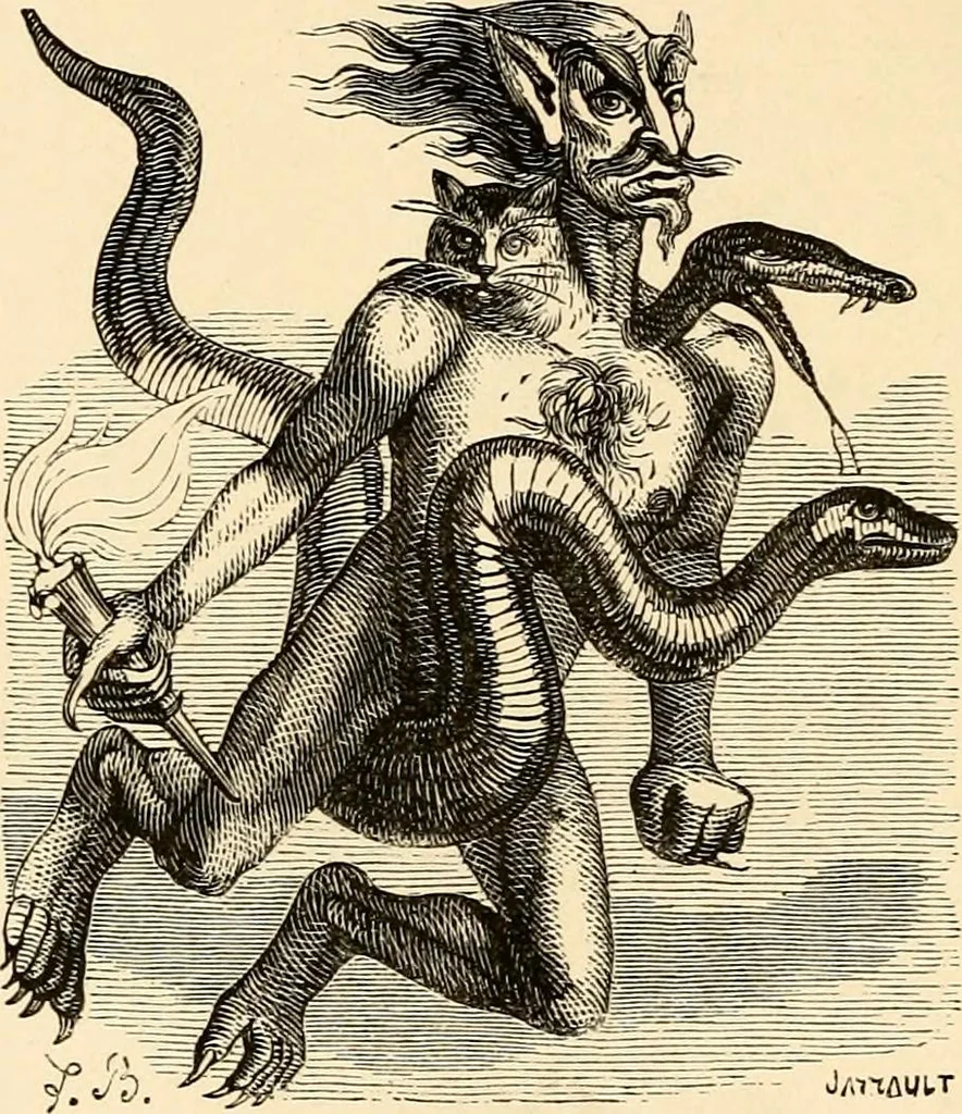 An illustration from Les maladies épidémiques de l'esprit; sorcellerie, magnétisme, morphinisme, délire des grandeurs, 1887, leaf 23