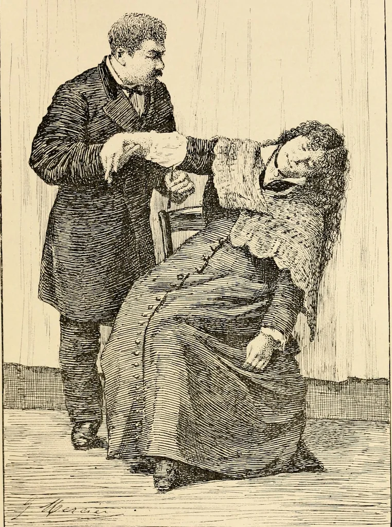 An illustration from Les maladies épidémiques de l'esprit; sorcellerie, magnétisme, morphinisme, délire des grandeurs, 1887, leaf 276