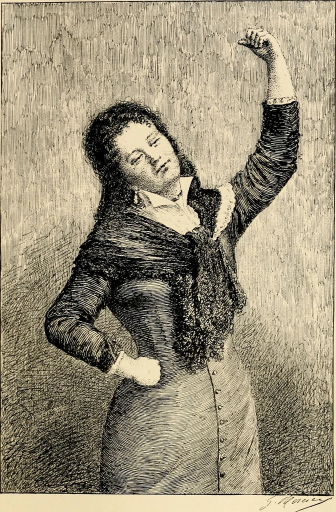 An illustration from Les maladies épidémiques de l'esprit; sorcellerie, magnétisme, morphinisme, délire des grandeurs, 1887, leaf 292