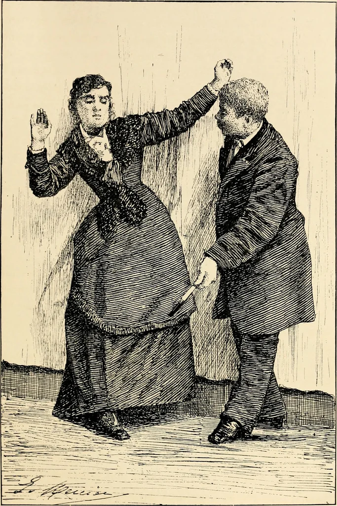 An illustration from Les maladies épidémiques de l'esprit; sorcellerie, magnétisme, morphinisme, délire des grandeurs, 1887, leaf 296