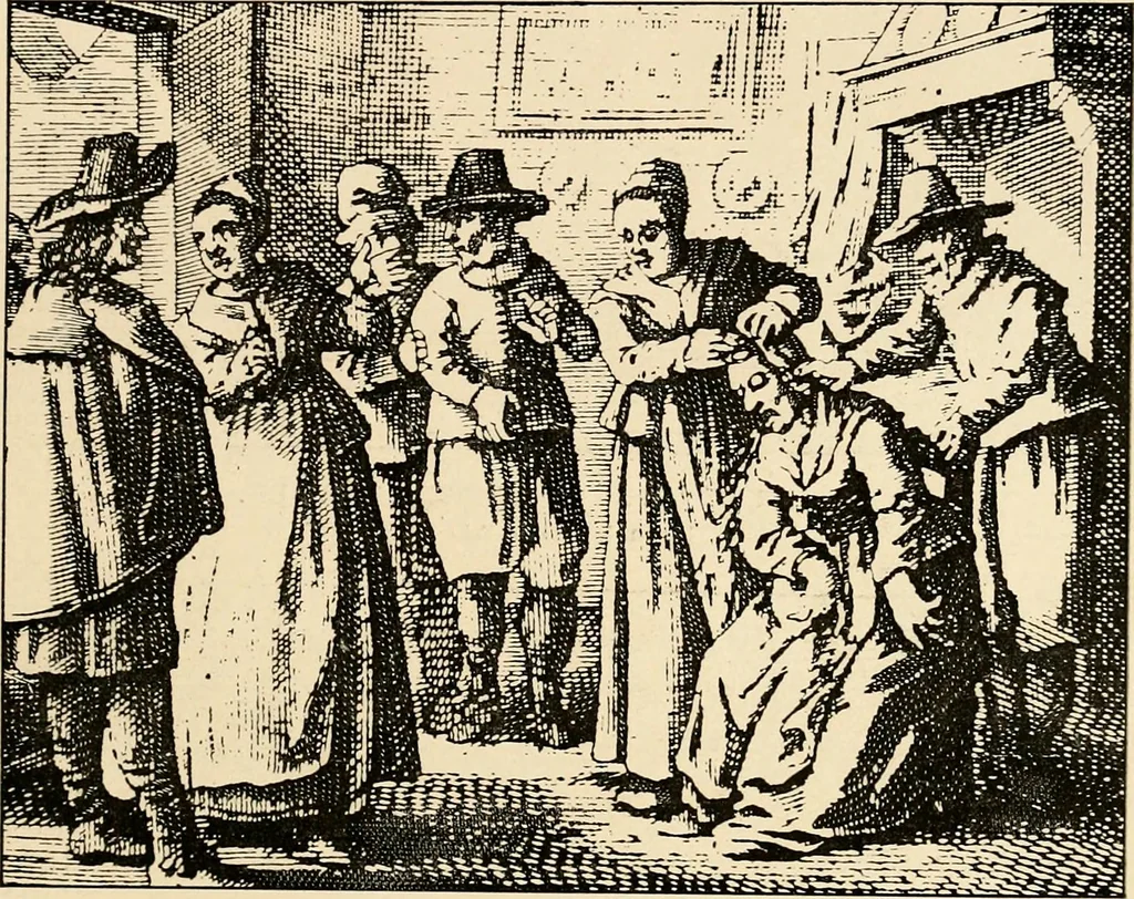 An illustration from Les maladies épidémiques de l'esprit; sorcellerie, magnétisme, morphinisme, délire des grandeurs, 1887, leaf 34