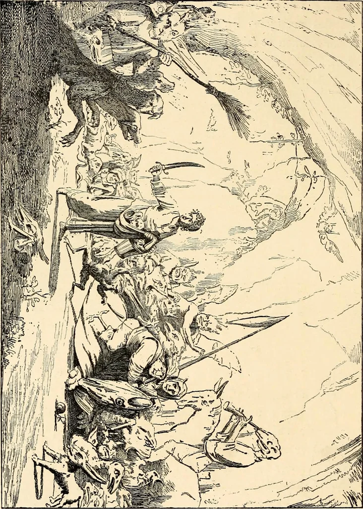 An illustration from Les maladies épidémiques de l'esprit; sorcellerie, magnétisme, morphinisme, délire des grandeurs, 1887, leaf 41