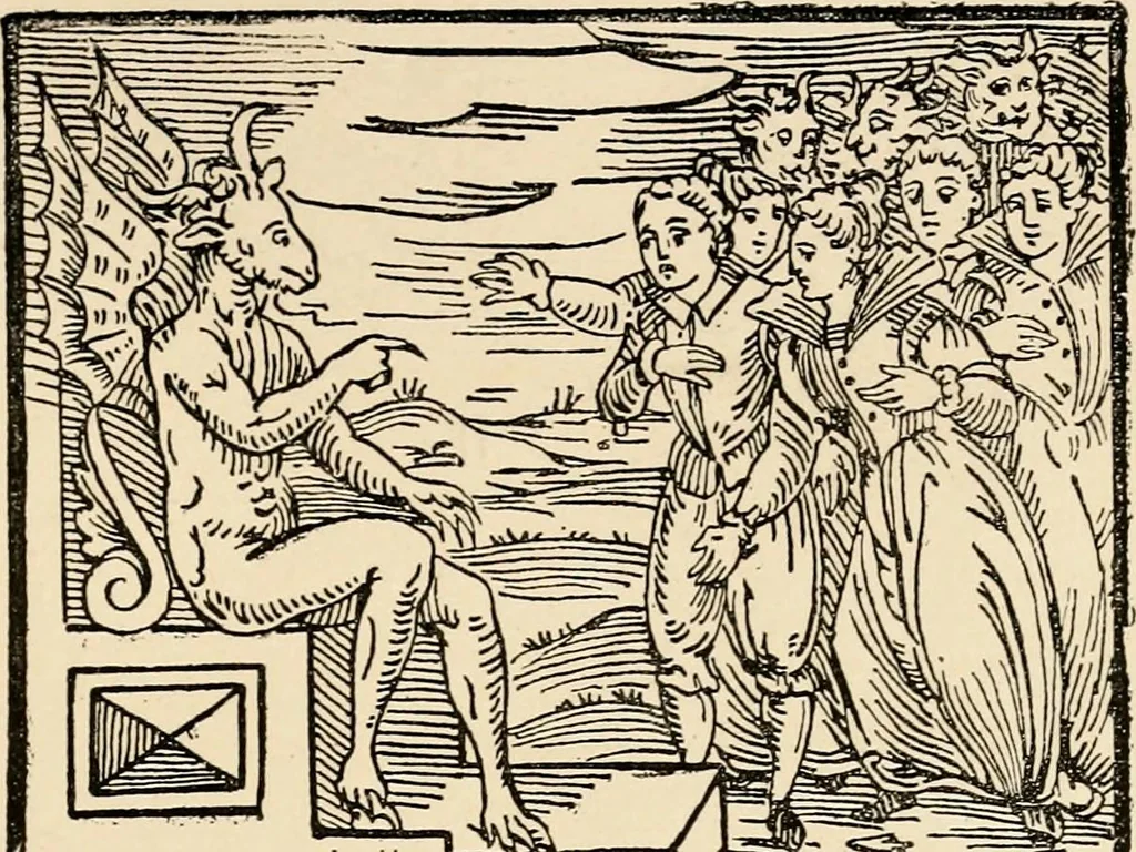 An illustration from Les maladies épidémiques de l'esprit; sorcellerie, magnétisme, morphinisme, délire des grandeurs, 1887, leaf 42