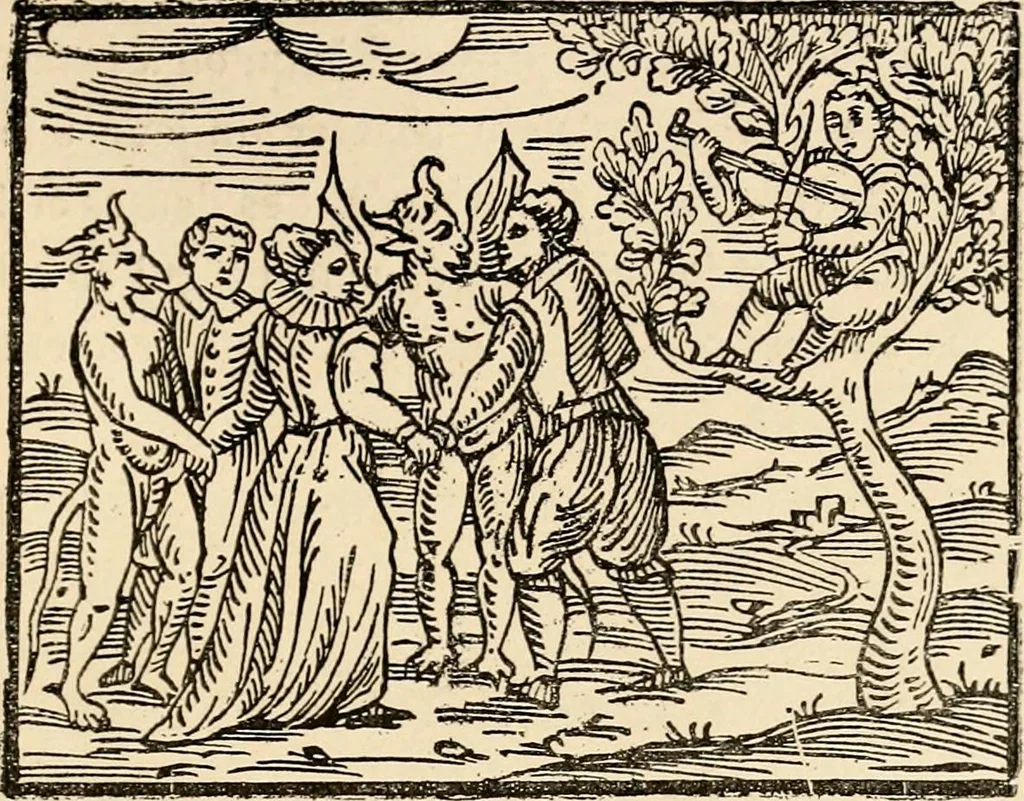 An illustration from Les maladies épidémiques de l'esprit; sorcellerie, magnétisme, morphinisme, délire des grandeurs, 1887, leaf 44