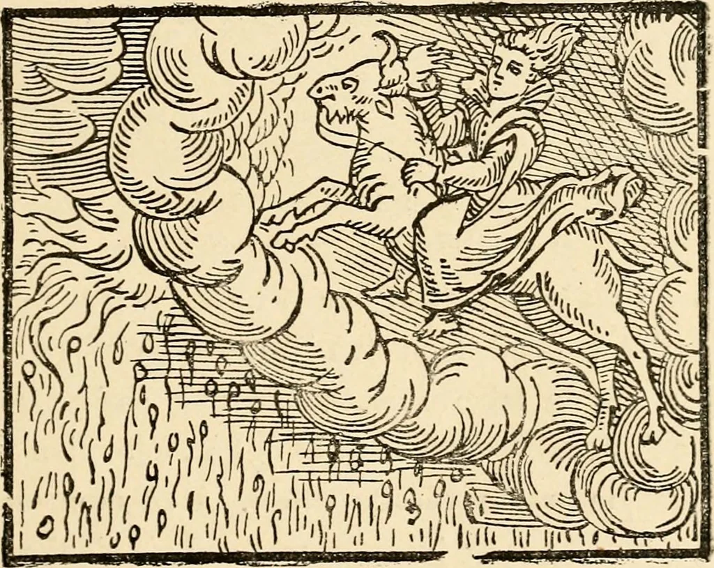 An illustration from Les maladies épidémiques de l'esprit; sorcellerie, magnétisme, morphinisme, délire des grandeurs, 1887, leaf 44