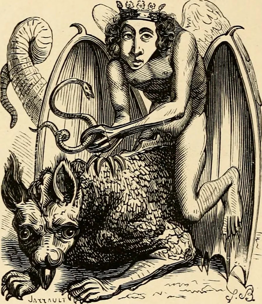 An illustration from Les maladies épidémiques de l'esprit; sorcellerie, magnétisme, morphinisme, délire des grandeurs, 1887, leaf 69
