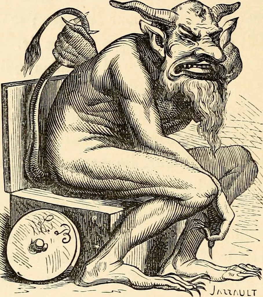 An illustration from Les maladies épidémiques de l'esprit; sorcellerie, magnétisme, morphinisme, délire des grandeurs, 1887, leaf 77