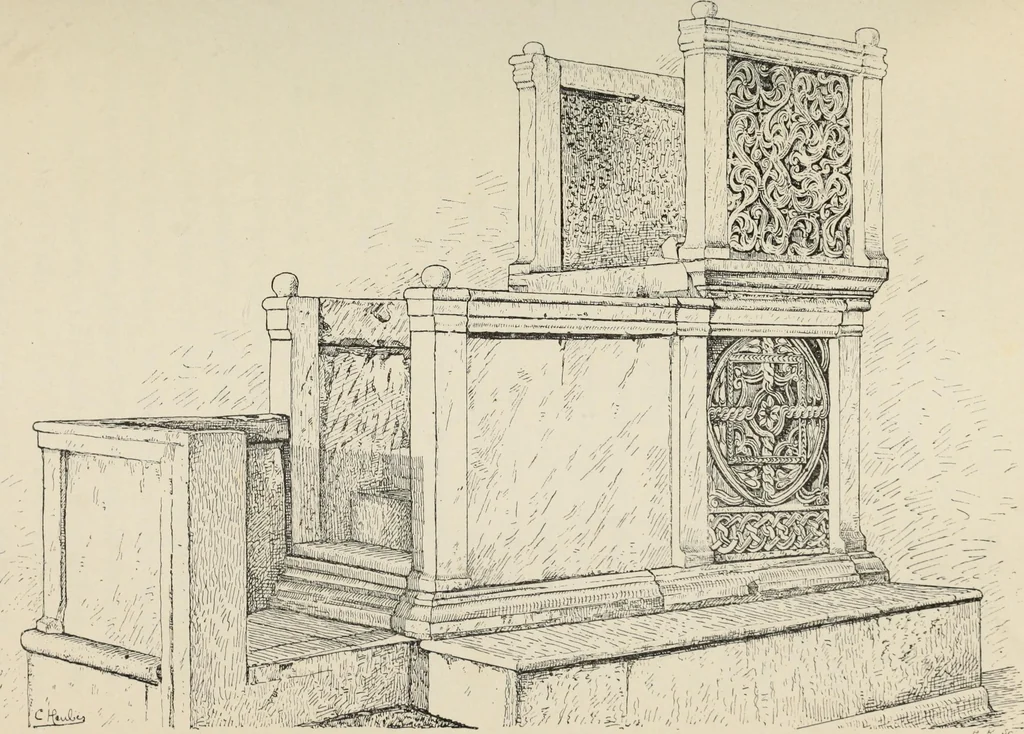 An illustration from Les marbriers romains et le mobilier presbytéral, 1897, leaf 120