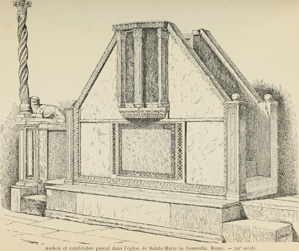 An illustration from Les marbriers romains et le mobilier presbytéral, 1897, leaf 138