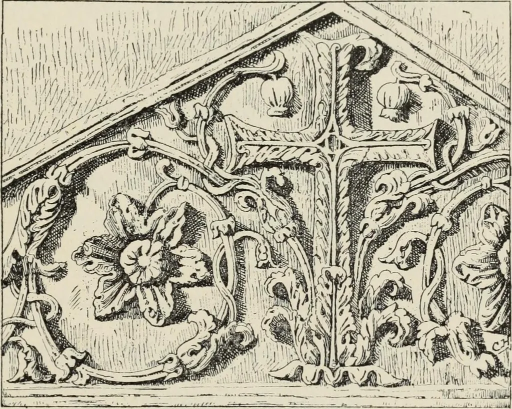 An illustration from Les marbriers romains et le mobilier presbytéral, 1897, leaf 186