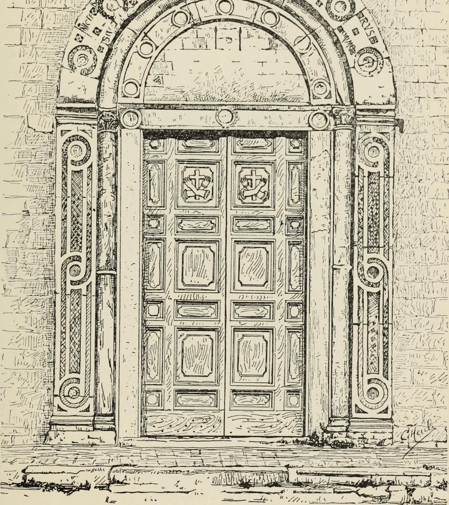 An illustration from Les marbriers romains et le mobilier presbytéral, 1897, leaf 222