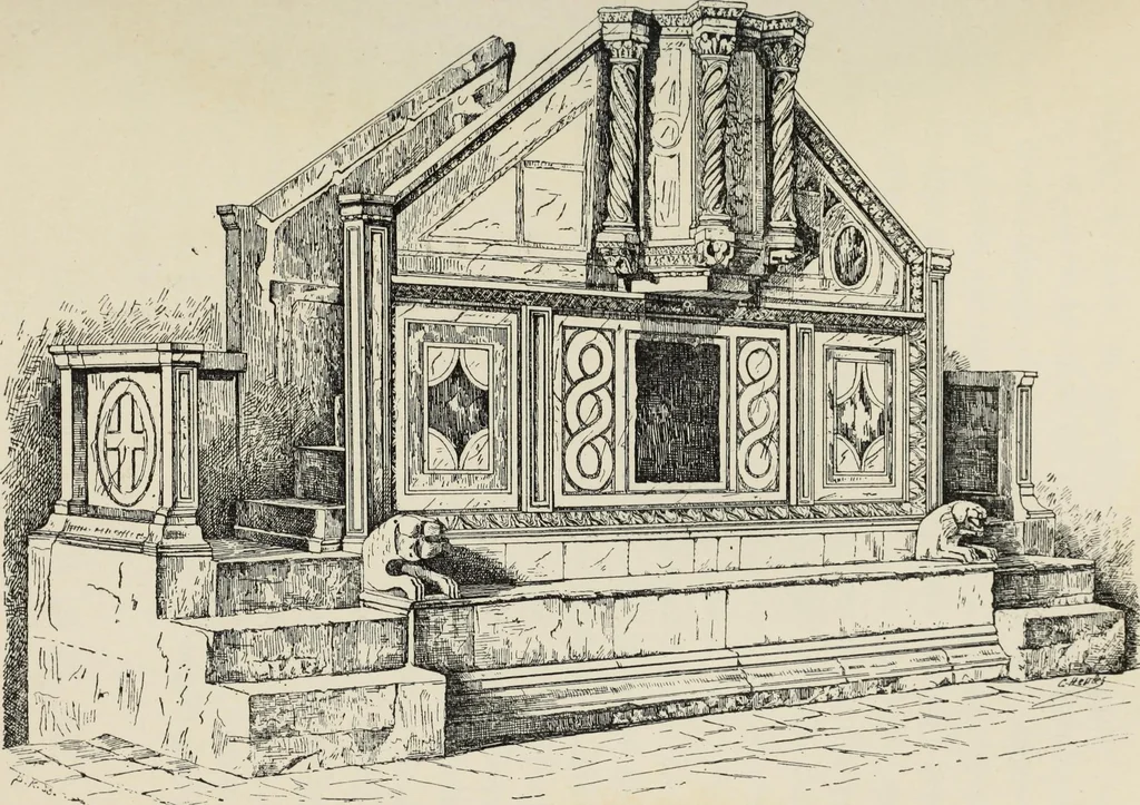An illustration from Les marbriers romains et le mobilier presbytéral, 1897, leaf 226