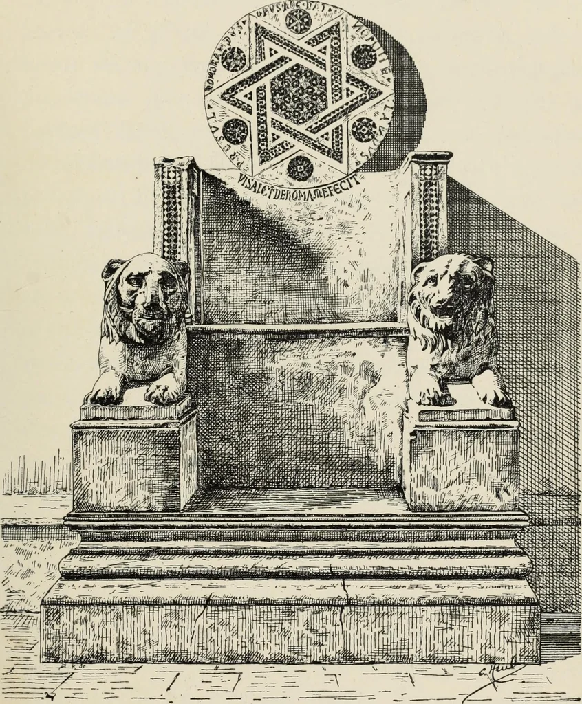 An illustration from Les marbriers romains et le mobilier presbytéral, 1897, leaf 258
